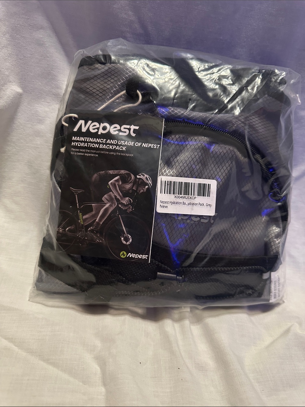Nepest Hydration Backpack - Grey and Black